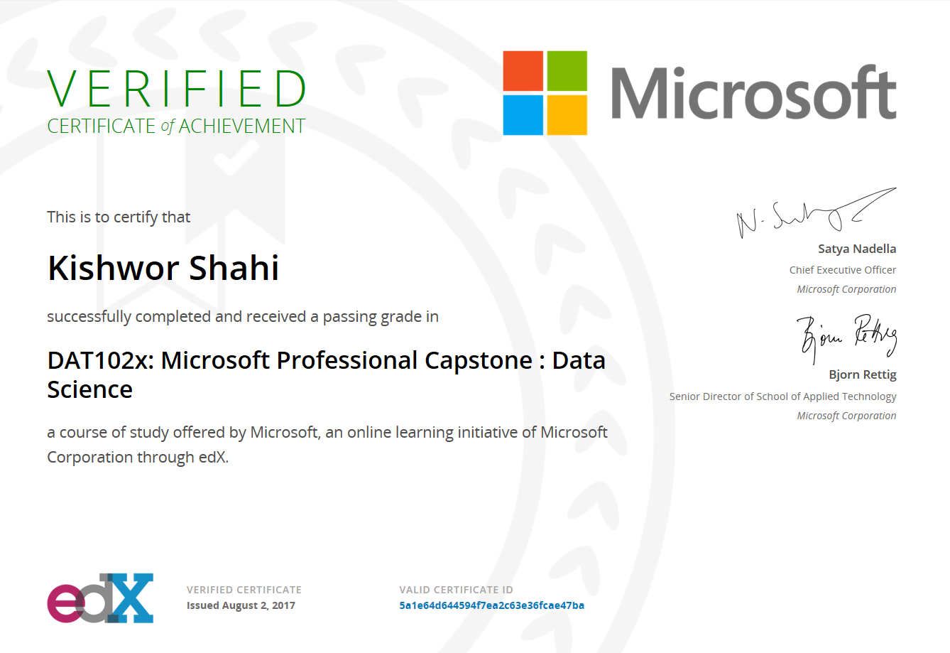certificate